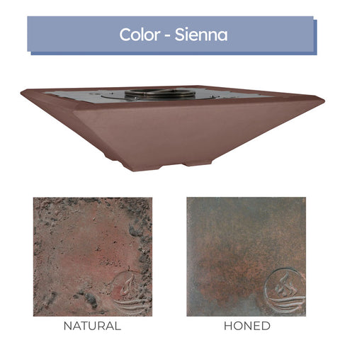 Piazza <br> 33" Square Fire Bowl - Cast Stone Concrete