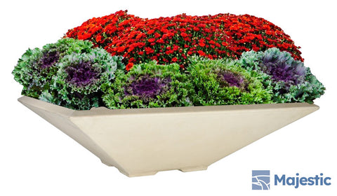 Piazza <br> 33" Square Planter Bowl - Cast Stone Concrete