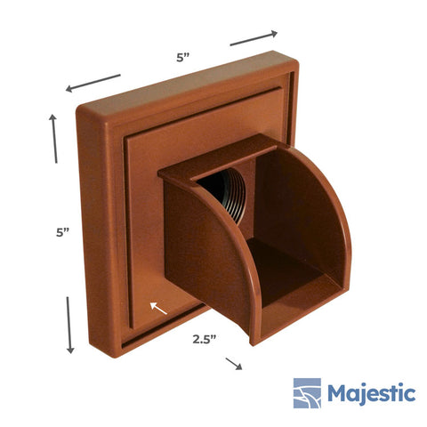 Marcello <br> Square Water Feature Spout - Rustic Copper