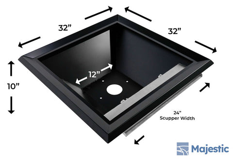 Canto <br> 32" Square Water & Planter Pool Bowl - Satin Black