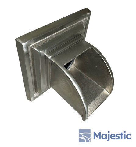 Leon <br> 2" Square Water Spout - Brushed Stainless