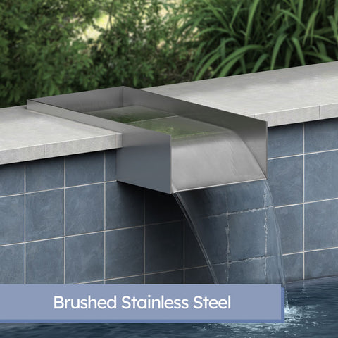Block <br> 12" Open Top Spillway - Stainless Steel