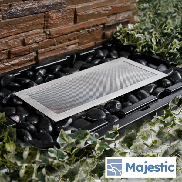 10" Square Fountain Splash Guard Screen Stainless Steel Majestic