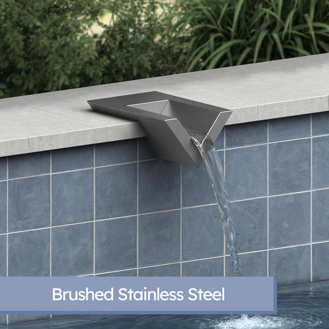 Valencia <br> 8" V-Style Wedge Water Scupper - Stainless Steel