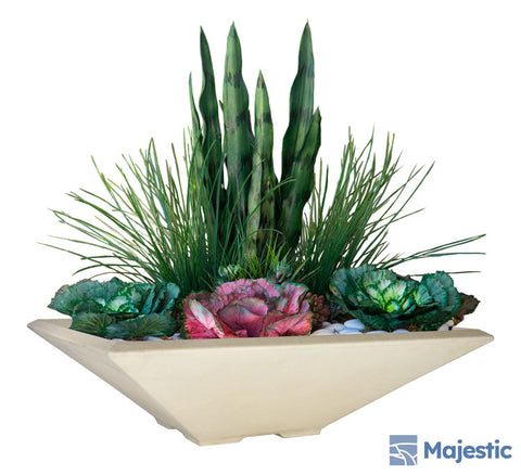 Piazza <br> 33" Square Planter Bowl - Cast Stone Concrete