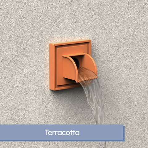 Marcello <br> Square Water Feature Spout - Terracotta