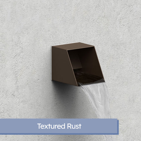 Cecetto<br>4" Square Water Spout - Textured Rust