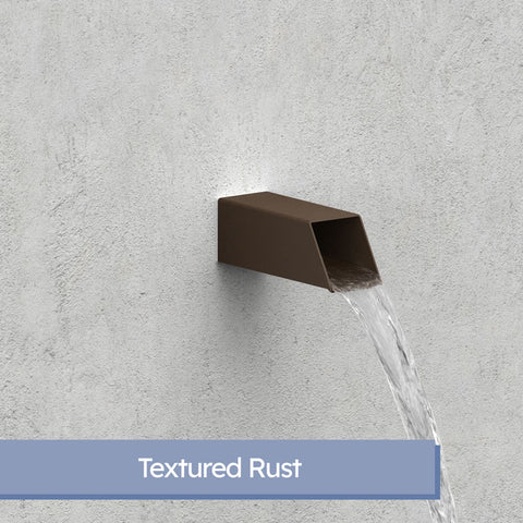 Ericsson <br> 2" Square Water Spout - Textured Rust