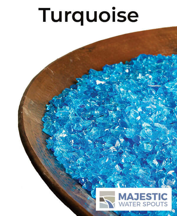 Turquoise Fire Glass for Fire Pits and Bowls