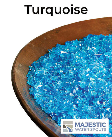 Turquoise Fire Glass for Bowls