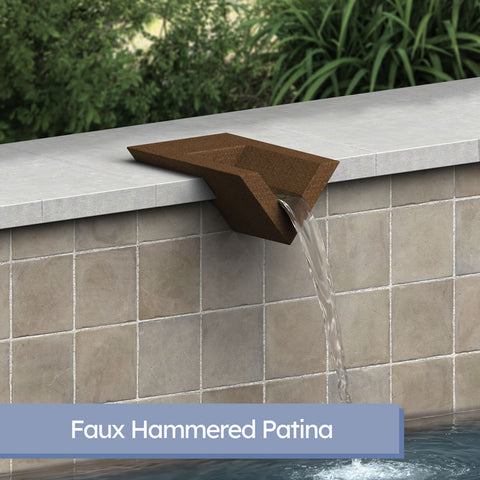 Valencia <br> 8" V-Style Wedge Water Scupper - Copper