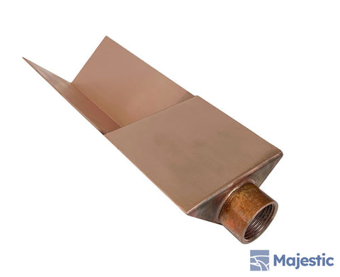 Vincent <br> 4" V-Shaped Water Feature Scupper - Copper