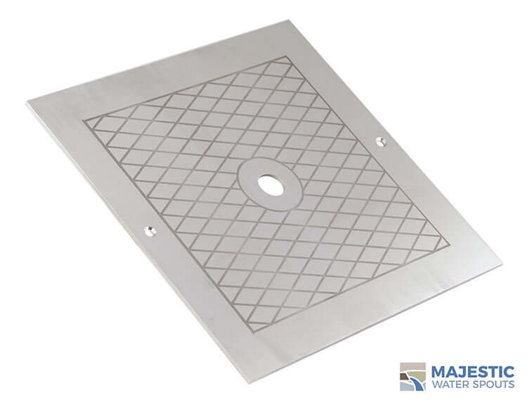 Russo <br> 10" Square Skimmer Lid - Stainless Steel