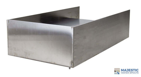 12 inch open top spillway scupper for pool spa water feature in stainless steel