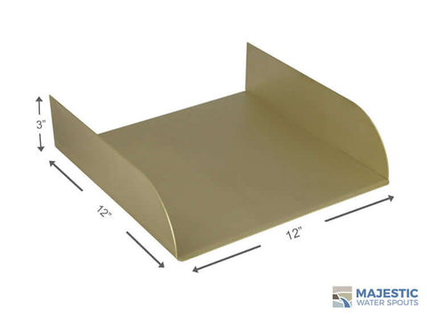 Lombardi <br> 12" Spa-to-Pool/Fountain Spillway - Brass
