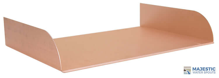 Copper Lombardi 18 in water spill way for pool to spa spillway by Majestic Water Spouts