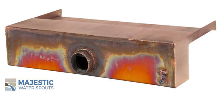 18" Copper Open Top Spillway by Majestic Water Spouts