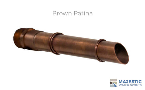 Keegan Bamboo <br> 1" Water Fountain Spout - Copper