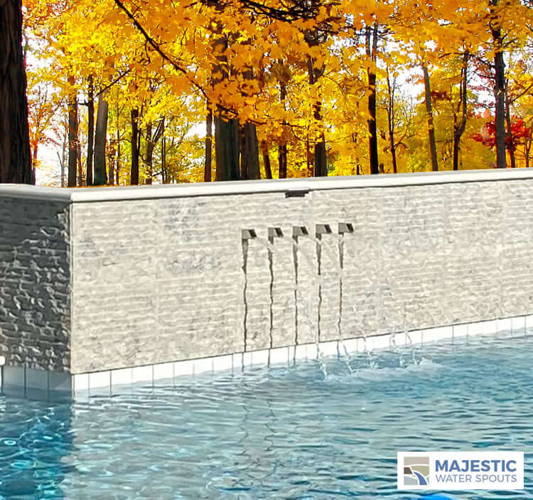 Modern Copper Pool Water Feature - Ericsson 2"