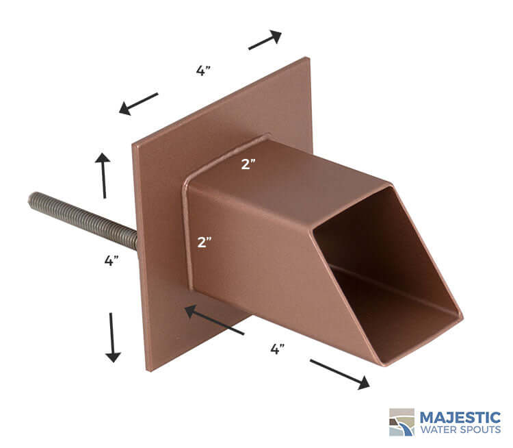 Copper Water Spout Mask for Pool or Fountain by Majestic Water Spouts