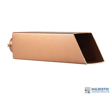 Copper 2 inch square water spout for fountain pool and spa by Majestic Water Spouts