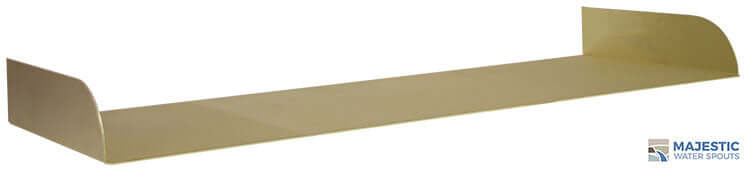 Brass Lombardi 36 inch tray for Spa to Pool Spillway and water feature by Majestic Water Spouts