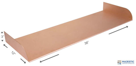Lombardi <br> 36" Spa-To-Pool/Fountain Spillway - Copper