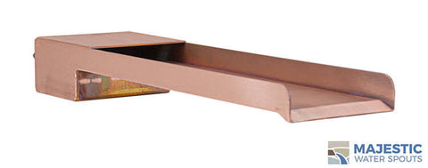 Zanardi <br> 4" Open Top Fountain Scupper - Brushed Copper