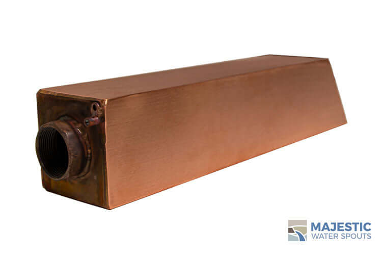 Cecetto <br> 4" Extended Box Water Spout - Copper