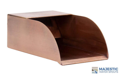 Copper Jenson 5 in water scupper for water feature in pool or water fountain and bath tub