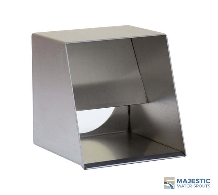 Stainless Steel Hugo 6 in Roof Drainage Scupper by Majestic Water Spouts