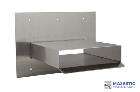 Eaton Overflow <br> 8" Rectangle Roof Drainage Scupper - Stainless Steel