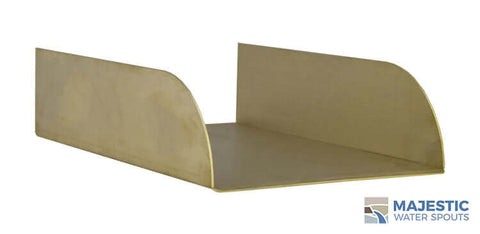 Brass Lombardi Spillway Tray for Spa to Pool Spillover and water feature spillway by Majestic Water SPouts