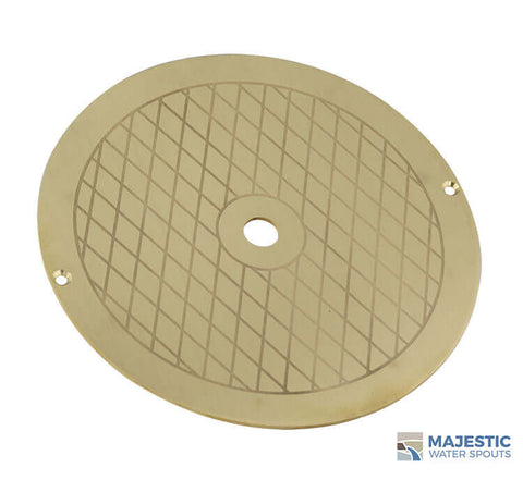 Brass Alanso Skimmer Lid 9 3/4 Majestic Water Spouts for Round Hayward and Pentair Skimmers