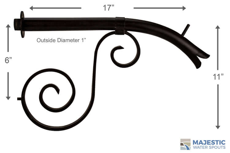 Modena <br> Large Old World Water Spout- Oil Rubbed Bronze