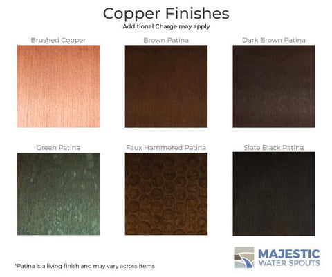 Nardo <br> 4" Open Top Scupper - Copper