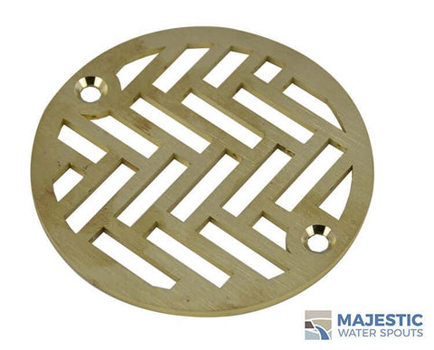 Galleria 4 Round Drain Cover - Brushed Brass