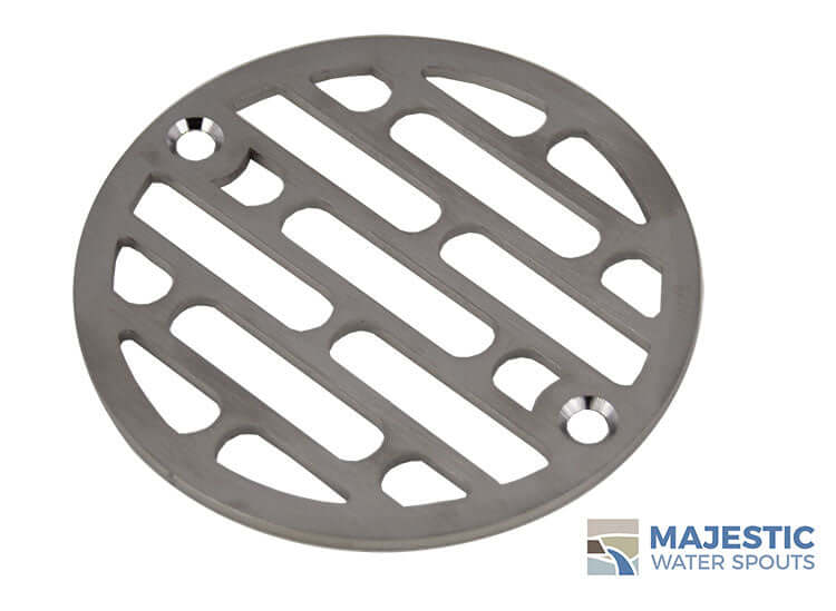 Galleria Modern 4 Round Drain Cover - Brushed Stainless