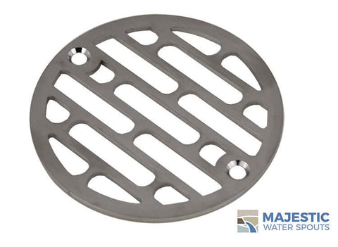 Galleria <br> 4" Round Drain Cover - Brushed Stainless