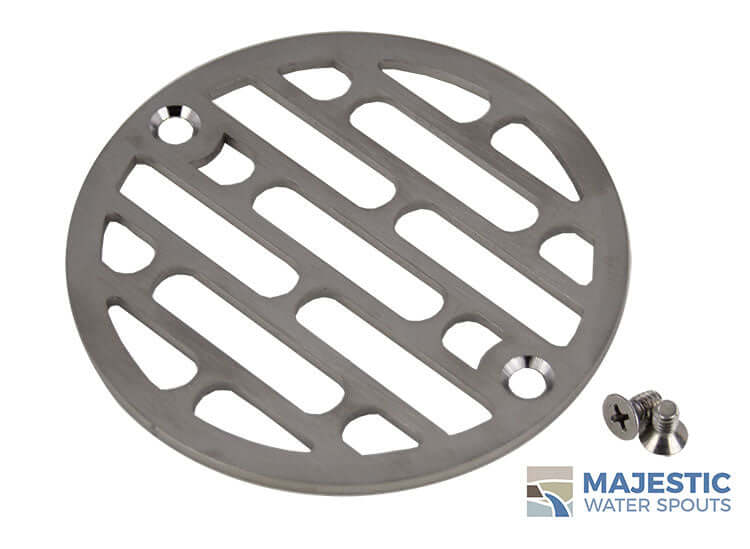Majestic Water Spouts 4 in stainless steel shower drain cover for decoration