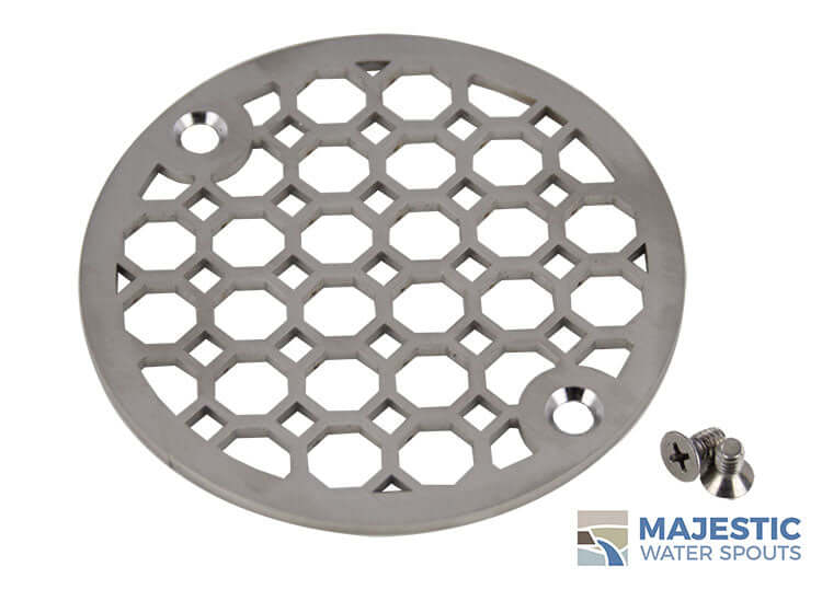 https://majesticwaterspouts.com/cdn/shop/products/Designer_Shower_Drain_Strainer_Cover_Stainless_Steel_Jacque_Screws_Small_logo_1024x1024.jpg?v=1643293845