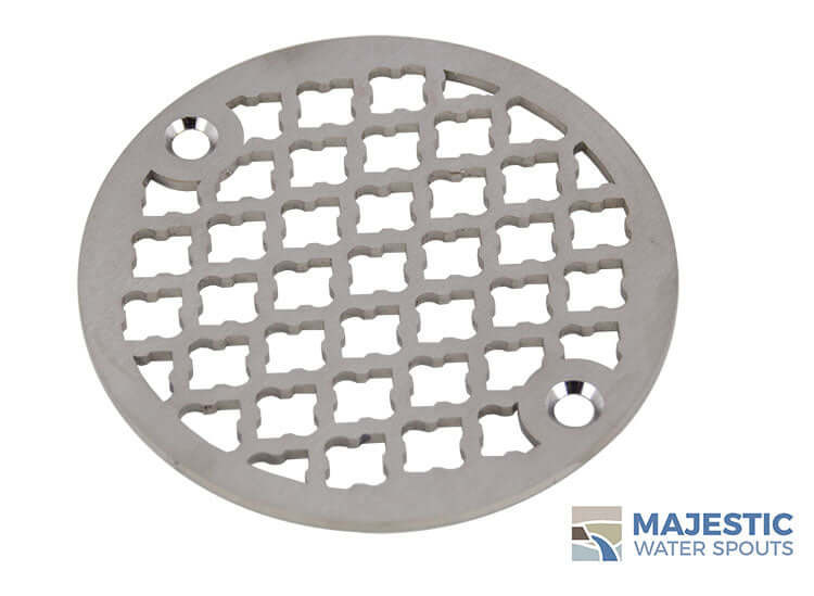 https://majesticwaterspouts.com/cdn/shop/products/Designer_Shower_Drain_Strainer_Cover_Stainless_Steel_Monet_34Front_Small_logo.jpg?v=1643294140