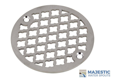 Monet <br> 4" Round Drain Cover - Brushed Stainless