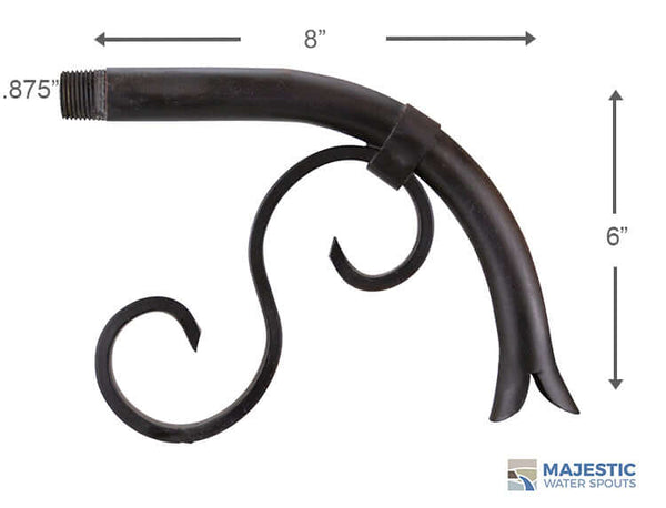 Pirro Small Old World Water Droop Spout - Oil Rubbed Bronze