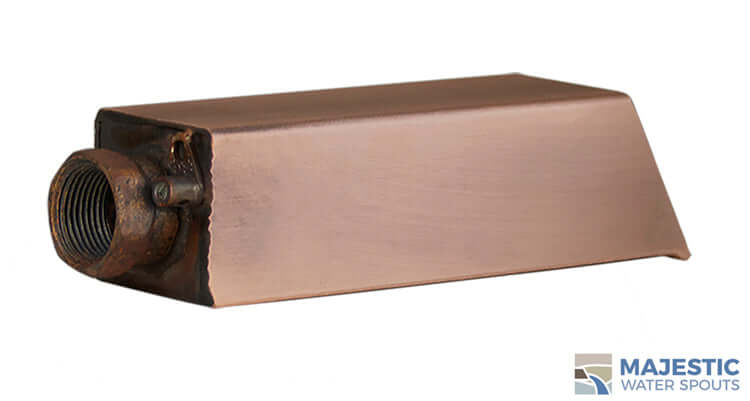 Square Copper Water Spout for Fountains & Pools - Majestic Water Spouts