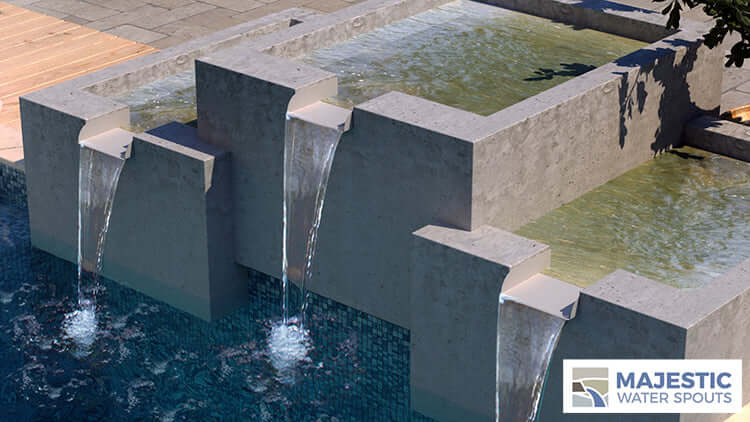 Lombardi <br> 8" Spa-to-Pool/Fountain Spillway - Brass