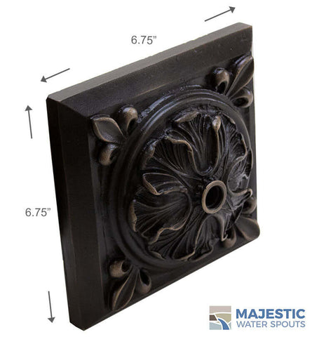 Decorative classical water fountain emitter in oil rubbed bronze