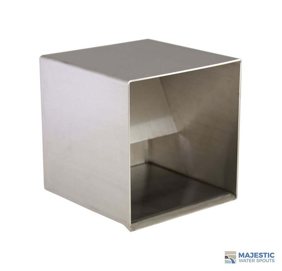 Stainless Steel Hugo Box 6 in Water Scupper for pool and fountain by Majestic Water Spouts