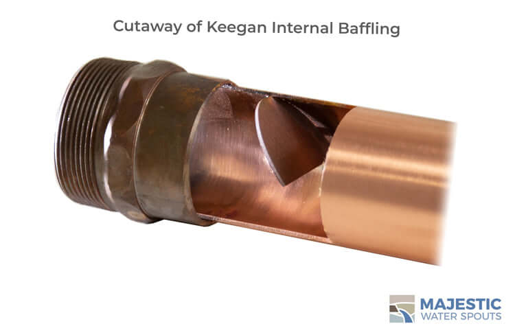 Keegan <br> 1.5" Water Fountain Spout - Copper