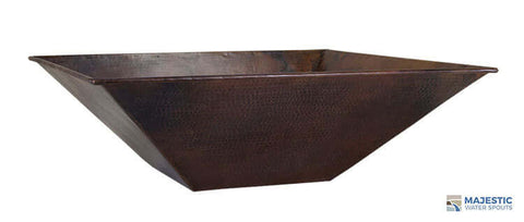 Mesa <br> 31" Square Planter Bowl - Hammered Copper
